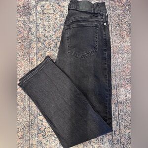 Madewell Straight Leg Jeans in Washed Black
